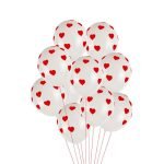 Hjärtformade Ballonger 10-Pack